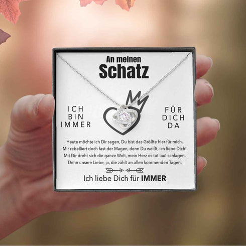 Weißgold Halskette - An meinen Schatz - Für Immer