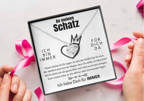 Weißgold Halskette - An meinen Schatz - Für Immer