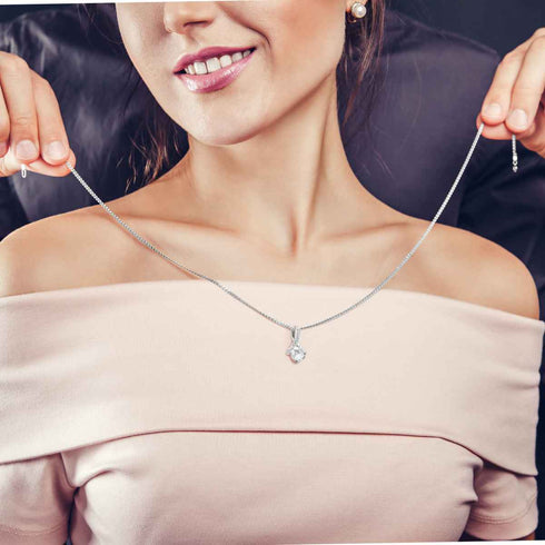 14k Weißgold Stil-Halskette - An meinen Schatz