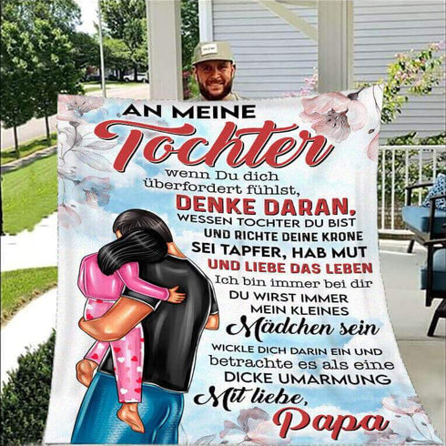 Divesart - Decke vom Vater an die Tochter - "Herzliche Papa Umarmung"