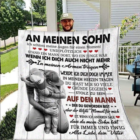 Divesart - Decke vom Vater an den Sohn - "Mein kleiner Junge"