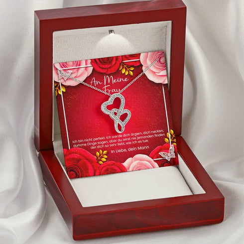 Gold Herz Kette - An Meine Frau