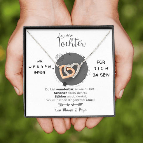 Halskette - An unsere Tochter von Mama & Papa