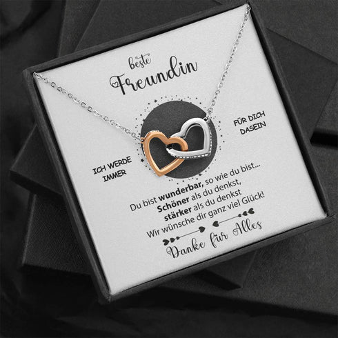 Divesart - Herzen Halskette - An meine beste Freundin