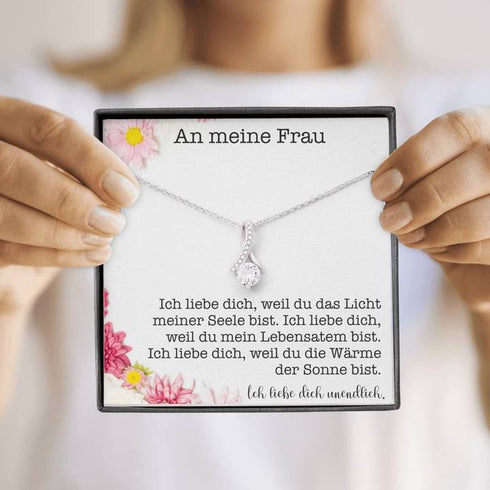 Weißgold Halskette - An meine Frau