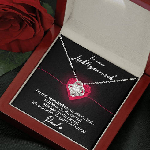 Divesart - Weißgold Halskette - An meinen Lieblingsmensch - Herz