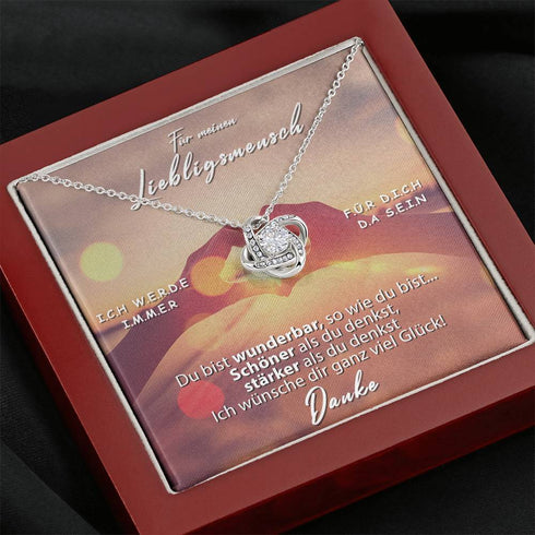 Divesart - Weißgold Halskette - Für meinen Lieblingsmensch