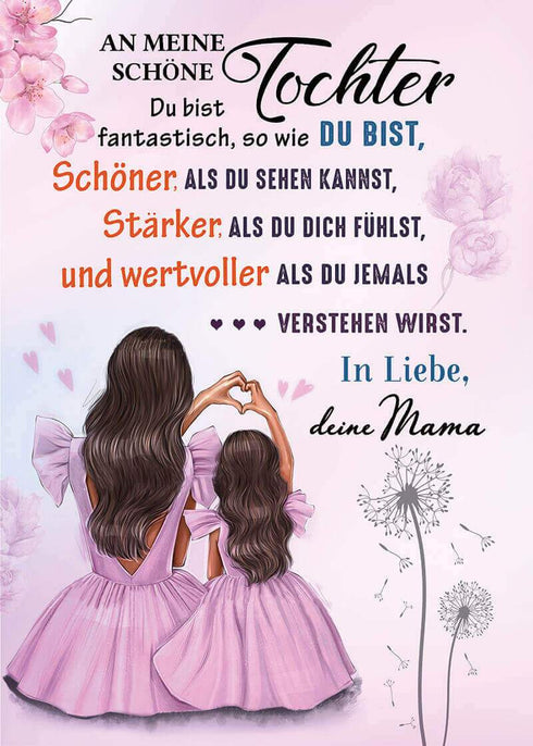 Divesart - Decke von Mutter zu Tochter - "Die Schönheit des Lebens"