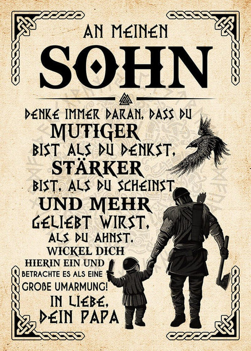 Divesart - Decke vom Vater an den Sohn - "Mein kleiner Gewinner"