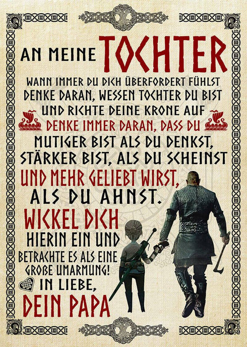 Divesart - Decke vom Vater an die Tochter - "Du bist die Beste der Welt"