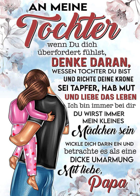 Divesart - Decke vom Vater an die Tochter - "Herzliche Papa Umarmung"