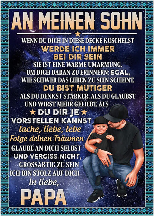 Divesart - Decke vom Vater an den Sohn - "Die ganze Welt ist für dich"