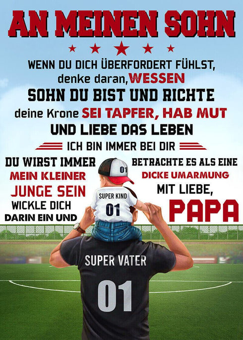 Divesart - Decke vom Vater an den Sohn - "Ich bin stolz auf dich"