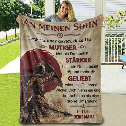 Divesart - Decke von Mutter zu Sohn - "Erreiche immer dein Ziel"