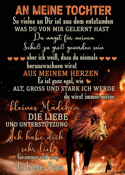 Divesart - Decke vom Vater an die Tochter - "Auf der Suche nach Abenteuer"