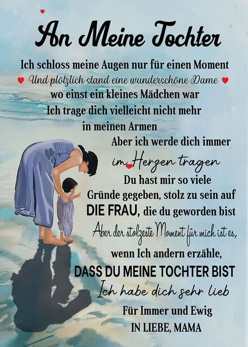 Divesart - Decke von Mutter zu Tochter - "Zuversichtlich erste Schritte"