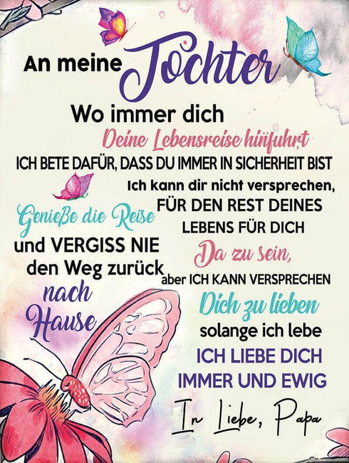 Divesart - Decke vom Vater an die Tochter - "Fabelhafter Charme der Gefühle"