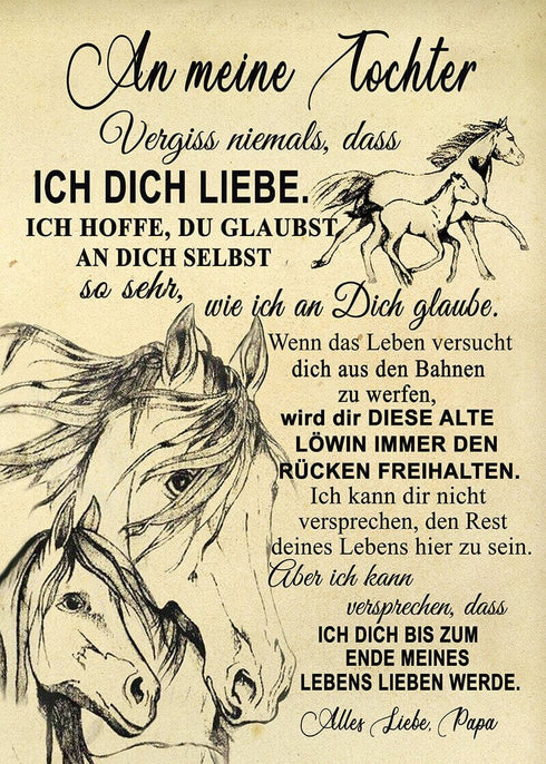 Divesart - Decke vom Vater an die Tochter - "Loyalität"