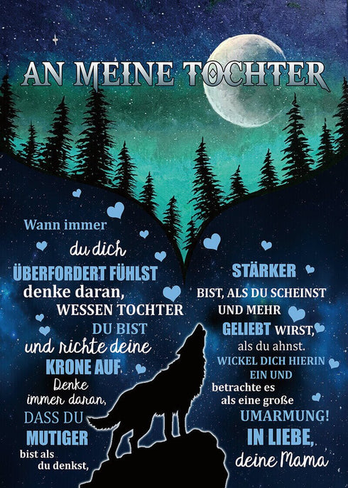 Divesart - Decke von Mutter zu Tochter - "Mondschein der Liebe"