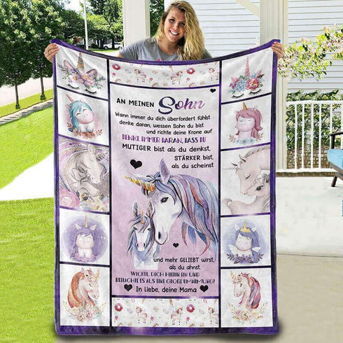 Divesart - Decke von Mutter zu Sohn - "Fabelhafte Welt"