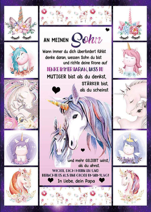 Divesart - Decke vom Vater an den Sohn - "Fabelhafte Welt"