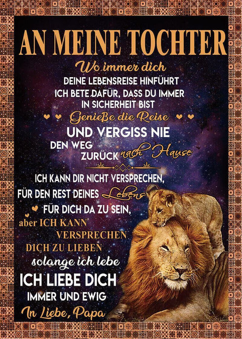 Divesart - Decke vom Vater an die Tochter - "Das Löwenherz"