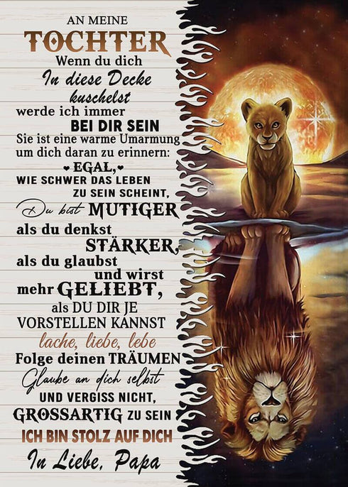 Divesart - Decke vom Vater an die Tochter - "Meine Stärke liegt in dir"