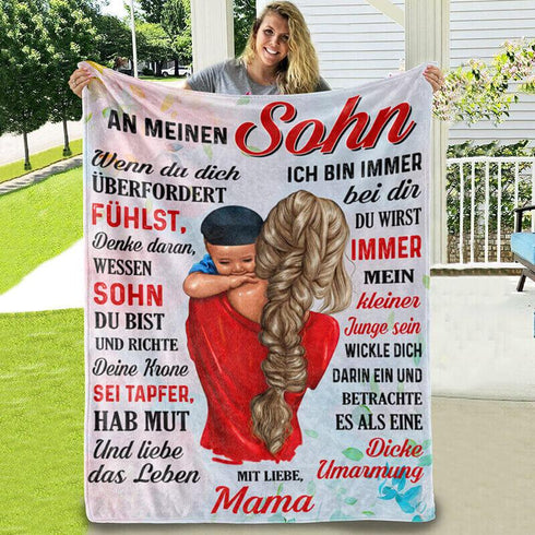Divesart - Decke von Mutter zu Sohn - "Für den besten Sohn der Welt"