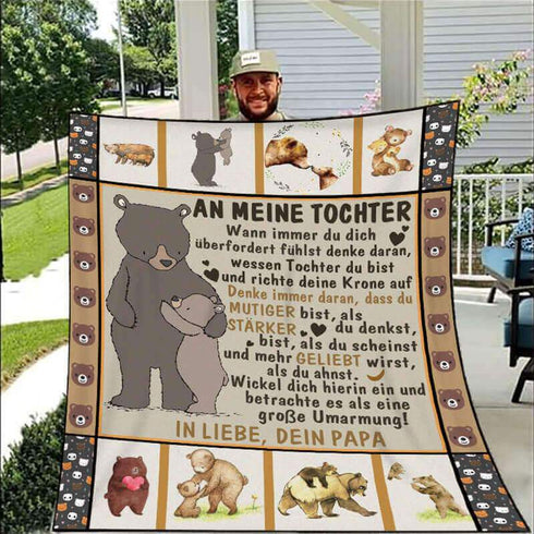 Divesart - Decke vom Vater an die Tochter - "Es ist ein großes Glück, dass ich dich habe"