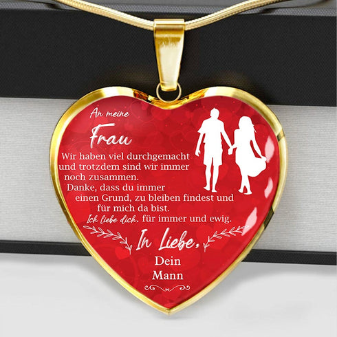 Divesart™ Halskette von Mann zu Frau "Ich liebe dich, für immer und ewig"
