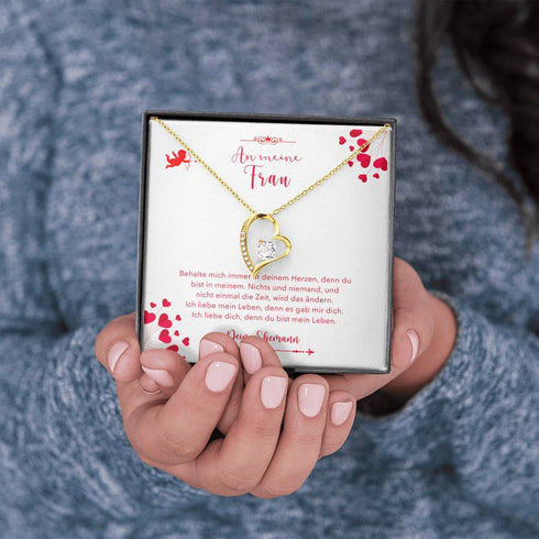 Gold Halskette - (Valentinstag Spezial) An meine Frau
