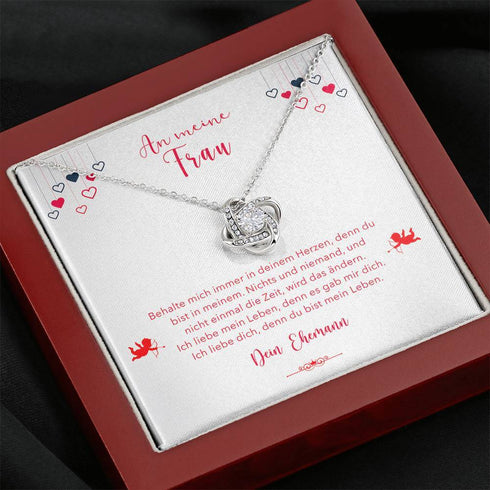 Weißgold-Halskette - (Valentinstag Spezial) An meine Frau