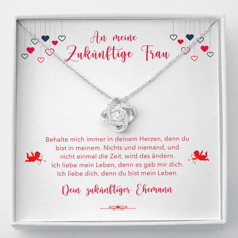 Weißgold-Halskette - (Valentinstag Spezial) An meine zukünftige Frau