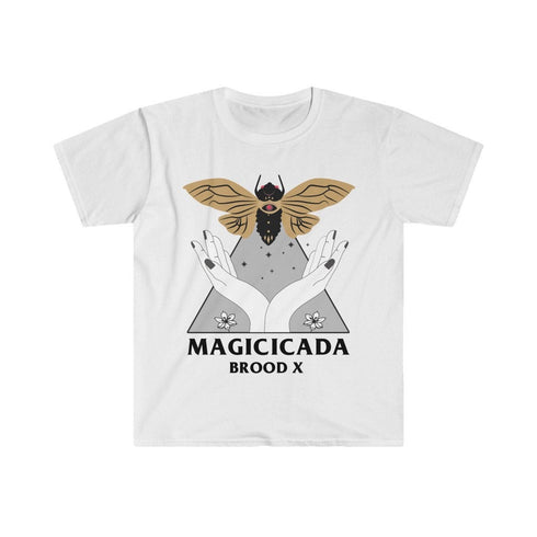 Magicicada Cicada Brood X 2021 Mystical Lunar Astrology Aesthetic Entomology Bug Lover Insect Great Eastern Brood Unisex Softstyle T-Shirt