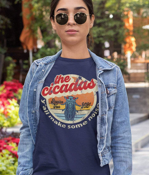 Divesart - Cicada Shirt Funny Cicada Concert T-paita Snarky Insect - Standard T-paita