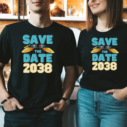 Cicada Brood X 2021 Save The Date 2038 17-Year Entomology Humor Insect Bug Lover Funny Cicadas Summer Unisex Softstyle T-Shirt