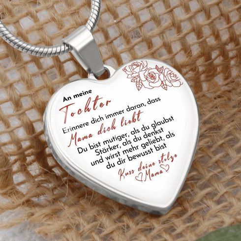 Divesart - Herz Halskette - Kuss, deine Mama