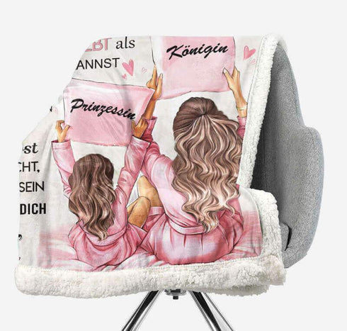 Divesart - Decke von Mutter zu Tochter - "Glück in den kleinen Dingen"