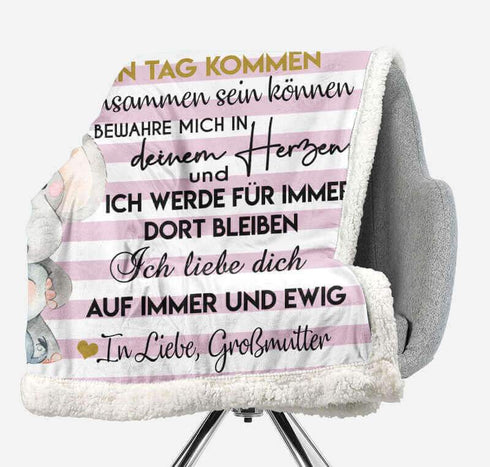 Divesart - Decke von Großmutter zu Enkelin - "Rosa Zärtlichkeit"