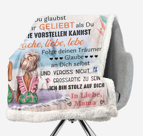 Divesart - Decke von Mutter zu Tochter - "Toller Urlaub mit meiner besten Freundin"