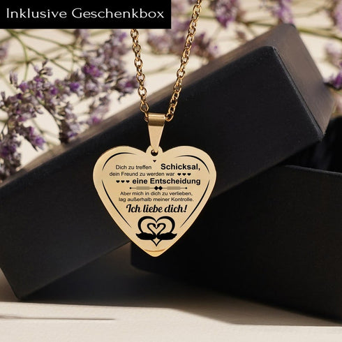 Du bist ein Teil meiner Seele - Herzanhänger graviert für einen geliebten Menschen
