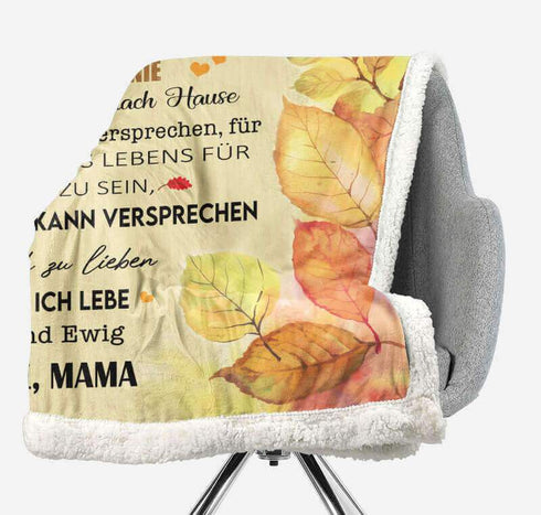 Divesart - Decke von Mutter zu Tochter - "Herbstblätter"