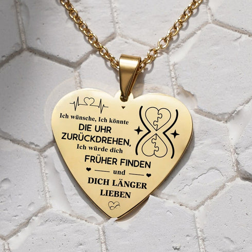 Wir sind Teile eines Ganzen - Herzanhänger graviert für einen geliebten Menschen