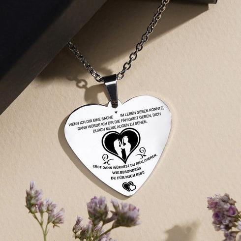 Mein Herz in deinen Händen - Herzanhänger graviert für einen geliebten Menschen