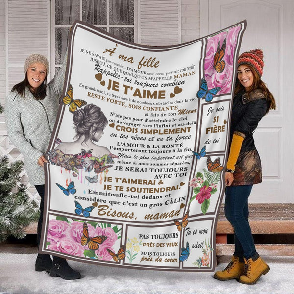 Couverture Personnalisée À Ma Fille Papillon