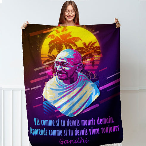 Couverture de citation inspirante de Gandhi 'Vie'