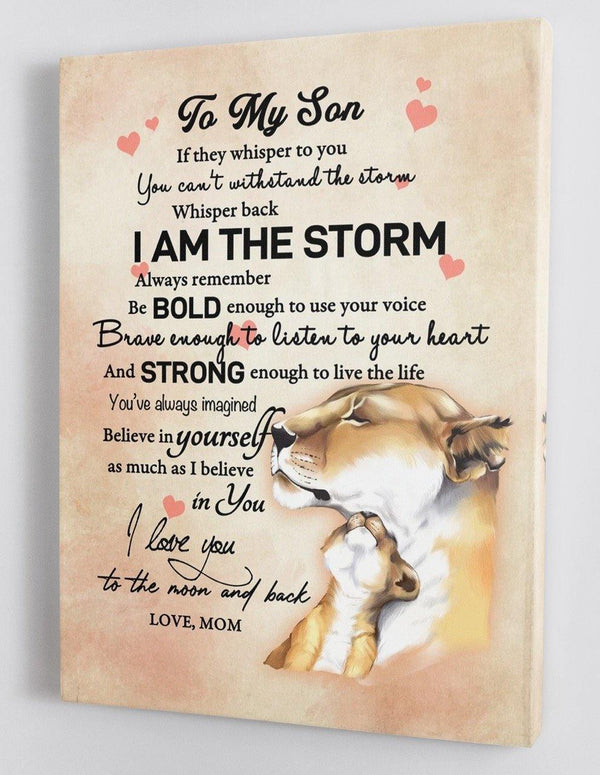 To My Son - From Mom - Framed Canvas Gift MS011 - DivesArt LLC