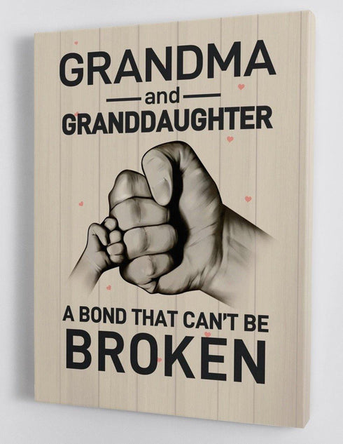To My Granddaughter - From Grandma - Framed Canvas Gift GMD046 - DivesArt LLC