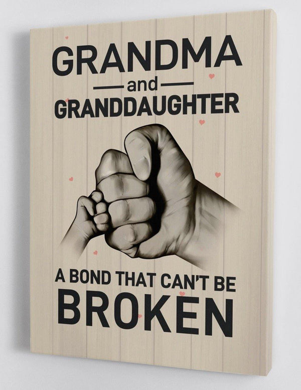 To My Granddaughter - From Grandma - Framed Canvas Gift GMD046 - DivesArt LLC