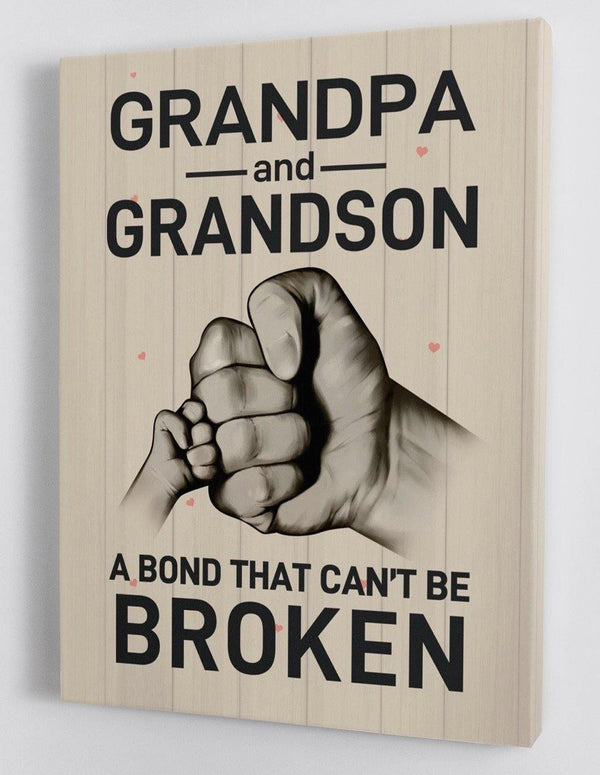 To My Grandson - From Grandpa - Framed Canvas Gift GPS004 - DivesArt LLC